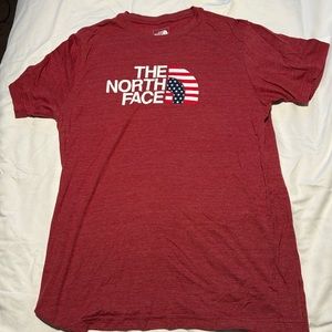The north face American flag pattern tshirt